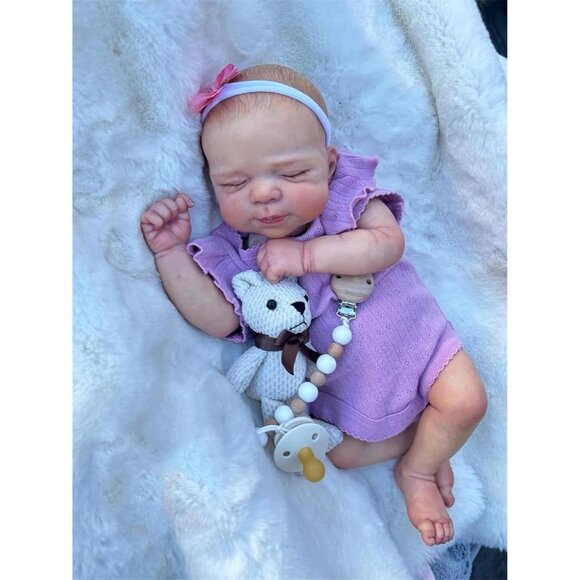 🆕18inch Realistic Cloth Body Twin Baby Dolls Sleeping Newborn Baby Doll Girls - Picture 6 of 9